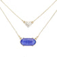Blue Heart Hexagon Bead Pendant Double Layered Necklace. Beautifully crafted design adds a gorgeous glow to any outfit. Jewelry that fits your lifestyle! Perfect Birthday Gift, Anniversary Gift, Mother's Day Gift, Anniversary Gift, Graduation Gift, Prom Jewelry, Just Because Gift, Thank you Gift.