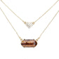 Brown Heart Hexagon Bead Pendant Double Layered Necklace. Beautifully crafted design adds a gorgeous glow to any outfit. Jewelry that fits your lifestyle! Perfect Birthday Gift, Anniversary Gift, Mother's Day Gift, Anniversary Gift, Graduation Gift, Prom Jewelry, Just Because Gift, Thank you Gift.