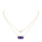 Purple Heart Hexagon Bead Pendant Double Layered Necklace. Beautifully crafted design adds a gorgeous glow to any outfit. Jewelry that fits your lifestyle! Perfect Birthday Gift, Anniversary Gift, Mother's Day Gift, Anniversary Gift, Graduation Gift, Prom Jewelry, Just Because Gift, Thank you Gift.