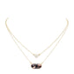 Peach Heart Hexagon Bead Pendant Double Layered Necklace. Beautifully crafted design adds a gorgeous glow to any outfit. Jewelry that fits your lifestyle! Perfect Birthday Gift, Anniversary Gift, Mother's Day Gift, Anniversary Gift, Graduation Gift, Prom Jewelry, Just Because Gift, Thank you Gift.