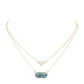 Turquoise Heart Hexagon Bead Pendant Double Layered Necklace. Beautifully crafted design adds a gorgeous glow to any outfit. Jewelry that fits your lifestyle! Perfect Birthday Gift, Anniversary Gift, Mother's Day Gift, Anniversary Gift, Graduation Gift, Prom Jewelry, Just Because Gift, Thank you Gift.