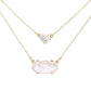 White Heart Hexagon Bead Pendant Double Layered Necklace. Beautifully crafted design adds a gorgeous glow to any outfit. Jewelry that fits your lifestyle! Perfect Birthday Gift, Anniversary Gift, Mother's Day Gift, Anniversary Gift, Graduation Gift, Prom Jewelry, Just Because Gift, Thank you Gift.