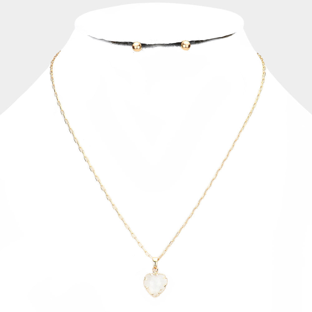 Heart Pendant Necklace - Necklaces