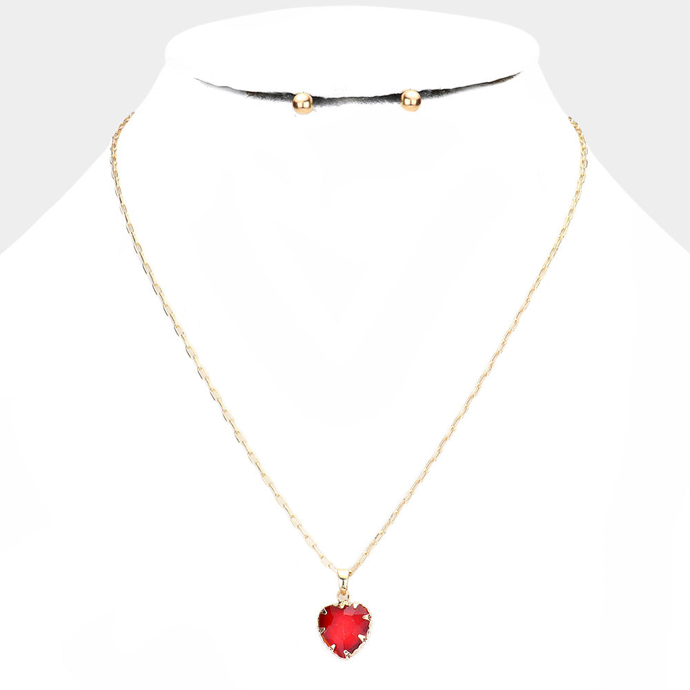 Heart Pendant Necklace - Necklaces