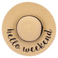 C.C Paper Brim Straw Hat With Lettering And Ribbon Band 100% Paper Straw