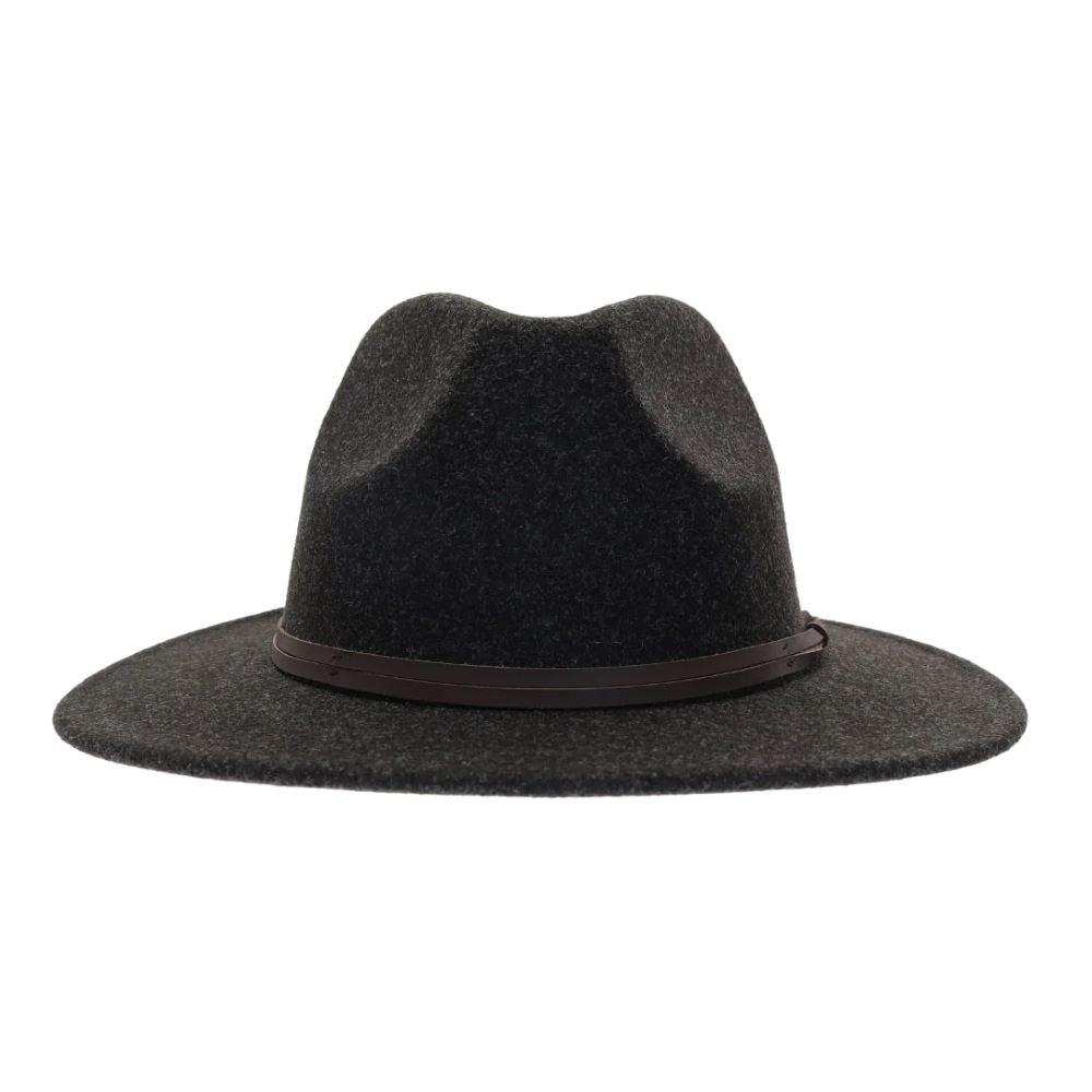 Heather-Black-A beautiful shorter brim panama hat with a hitch knot cord adds to our newest line of Vegan fabric hats!&nbsp; These are your perfect hat for your favorite fall outfit, family pictures, a special occasion, or just because!&nbsp; We are serious when we say, don't wait to get these,