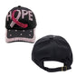 HOPE Message Bling Pink Ribbon Baseball Cap