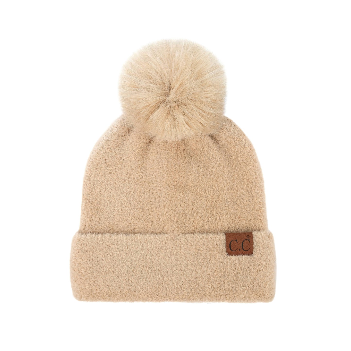 C.C Plush Terry Chenille Pom Beanie