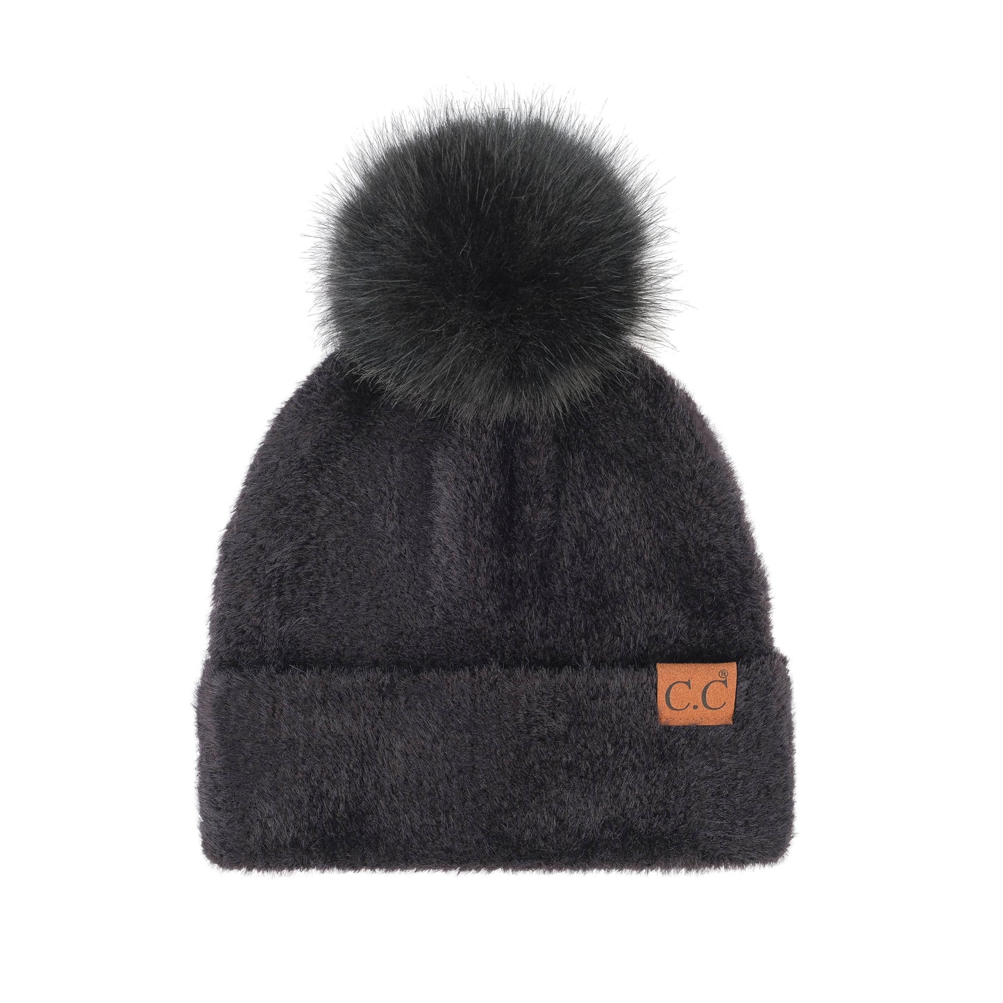 C.C Plush Terry Chenille Pom Beanie