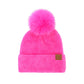C.C Plush Terry Chenille Pom Beanie