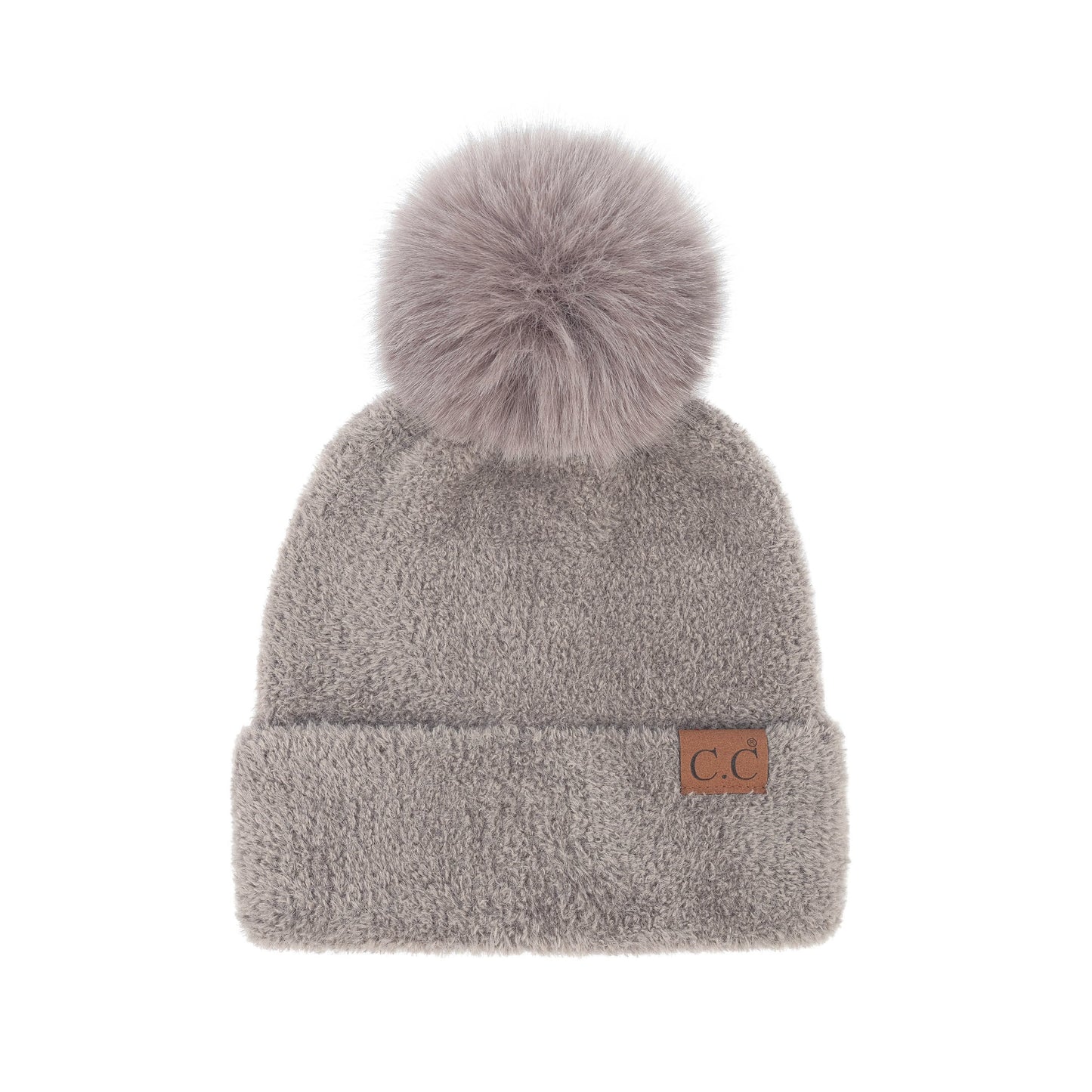 C.C Plush Terry Chenille Pom Beanie