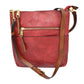 Kaylee Soft PU Vegan Leather 2 in 1 Tote Crossbody Bag - Burgundy - Crossbody Bags