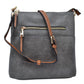 Kaylee Soft PU Vegan Leather 2 in 1 Tote Crossbody Bag - Dark Gray - Crossbody Bags