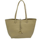Kendra Reversible Supersoft Vegan Leather Tote Handbag - Beige/Gold - Tote Bag