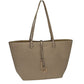 Kendra Reversible Supersoft Vegan Leather Tote Handbag - Dark Silver/Gold - Tote Bag