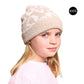 Kids Animal Patterned Beanie Hat Leopard Knit Cuff Hat - Beanies