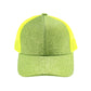 Lime Kids Glitter High Ponytail CC Ball Cap combines style and practicality, featuring a sparkling glitter finish that adds fun flair. Designed with a high ponytail opening, it comfortably accommodates various hair types and styles, making it ideal for active kids. The adjustable fit ensures secure wear during play, while the breathable fabric keeps little heads cool. Perfect for everyday use or special occasions, this cap offers both comfort and a trendy look for young fashion enthusiasts. 