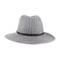 Light-Grey-The Knit C.C Fedora Hat with Leather Band offers a sophisticated blend of classic style and modern comfort. Crafted from soft knit material, it provides warmth and flexibility, while the genuine leather band adds a touch of elegance and durability. This expertly designed fedora is ideal for those who appreciate refined accessories that enhance both casual and formal outfits.