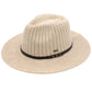 Beige C.C Knitted Fedora Hat combines fashion and practicality, featuring a stylish leather trim band and a comfortable knitted design. Made with high-quality materials, this hat offers both warmth and durability. Its versatile style is perfect for any occasion, making it a must-have accessory.