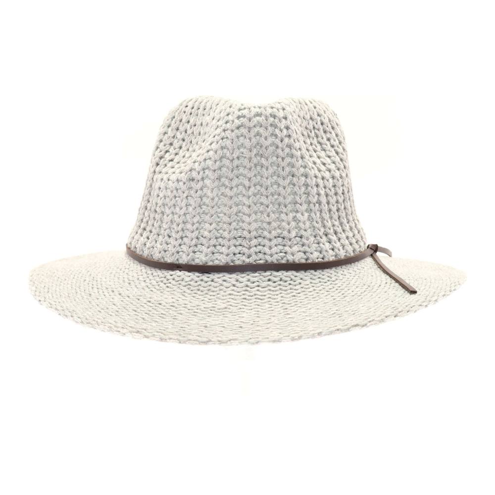 Lt-Grey-This Knit Fedora Hat with Leather Cord combines classic style with modern craftsmanship. Expertly knitted for a comfortable fit, it features a sleek leather cord detail that adds a refined touch. Ideal for elevating your everyday look, this hat offers both warmth and sophistication, making it a versatile accessory for any wardrobe.

A favorite C.C hat style now available for the fall and winter!&nbsp; This knit Fedora Hat has the sweetest leather cord as an accent.