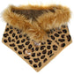 Leopard Faux Fur Chenille Triangle Tube Scarf with Button Details, warm cozy over the shoulder scarf, plushy addition to any cold-weather ensemble, adds a modern touch to the cozy style with a bold animal print. Put over jacket, jazz up your look. Feel Warm & Stylish; Ideal Gift for holiday; Taupe, Gray, Ivory, Beige; 