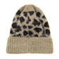 Taupe Leopard Pattern Hat Brown Leopard Beanie Hat Leopard Winter Hat grab this toasty hat to keep you incredibly warm when running out the door. Accessorize with this cat ear hat, it's the autumnal touch finish your outfit. Best Gift Birthday, Christmas, Anniversary, Valentine's Day, Wife, Mom, Sister