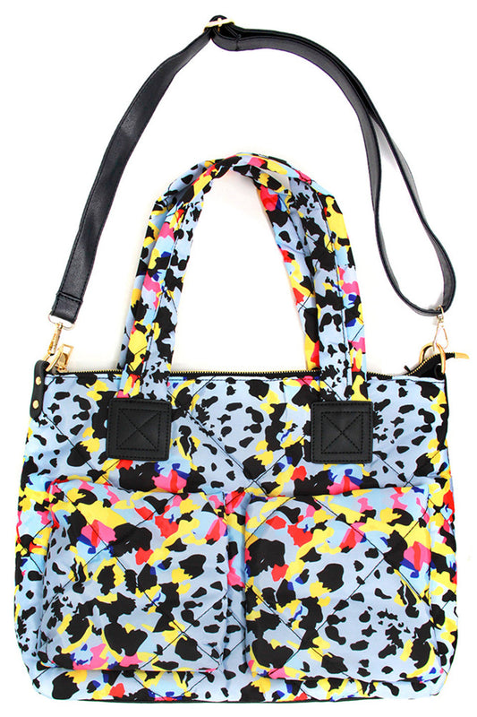 Leopard Puffer Hand Bag combines bold animal print with a modern puffer design, offering both style and practicality. Crafted for durability and comfort, its lightweight padded exterior protects your belongings while making a fashion statement. Ideal for everyday use, this bag adds a distinctive edge to any outfit with its unique texture and pattern.