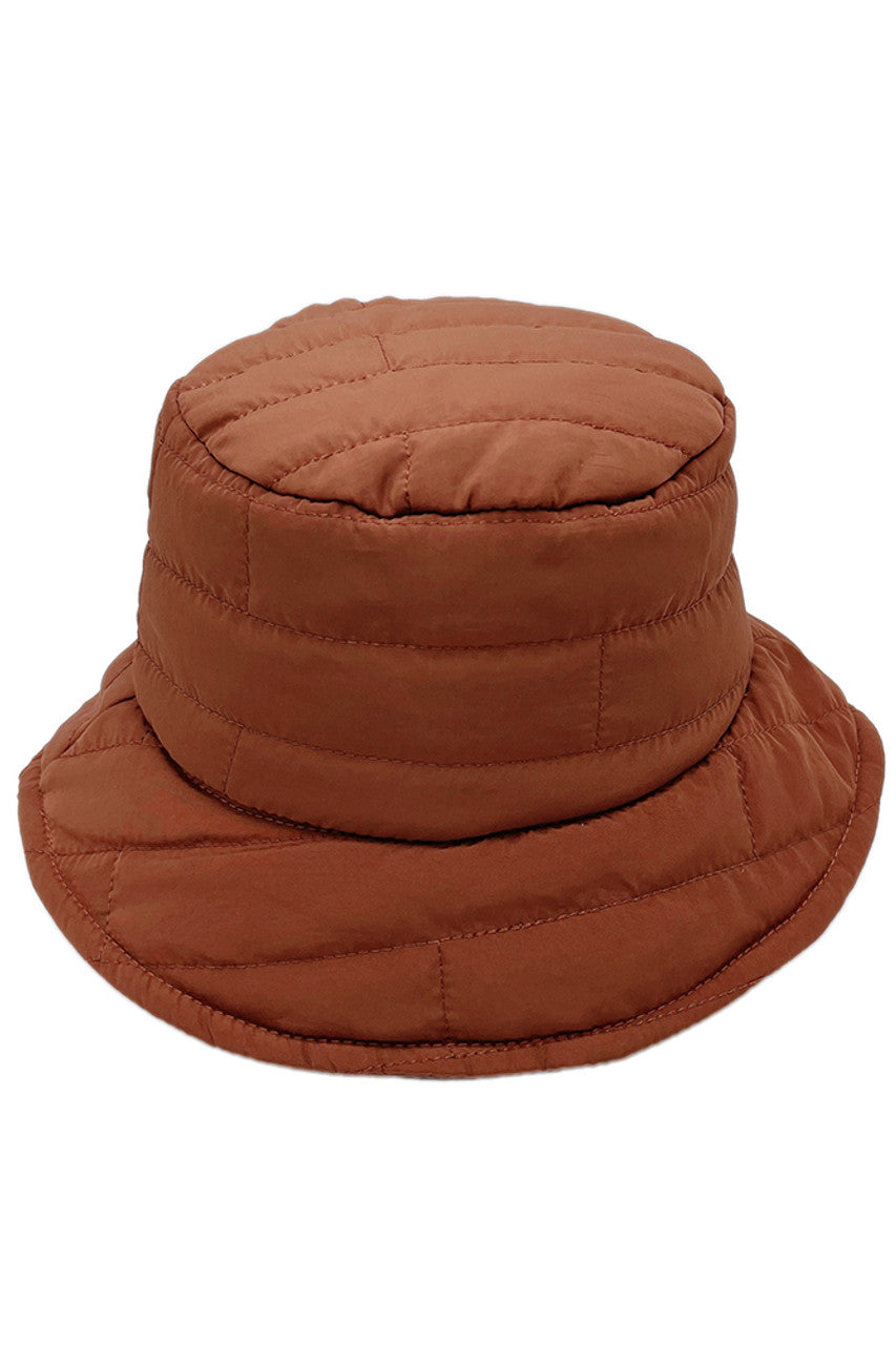 Lined Padding Bucket Hat - Rust - Bucket Hat