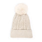 Beige Lurex Accented Solid Cable Knitted Pom Pom Beanie Hat Beanie Winter Hat, warm & cozy, this winter hat adds a glitzy sparkle to your wardrobe on windy chilly days. Classic, trendy chic easy to match your ensemble. Perfect Birthday Gift, Christmas Gift, Stocking Stuffers, Anniversary Gift, Valentine’s Day Gift, Loved One