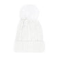 White Lurex Accented Solid Cable Knitted Pom Pom Beanie Hat Beanie Winter Hat, warm & cozy, this winter hat adds a glitzy sparkle to your wardrobe on windy chilly days. Classic, trendy chic easy to match your ensemble. Perfect Birthday Gift, Christmas Gift, Stocking Stuffers, Anniversary Gift, Valentine’s Day Gift, Loved One