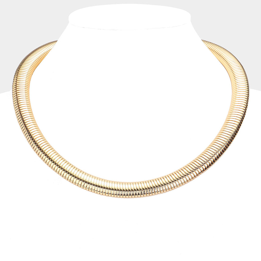 Gold Metal Snake Chain Necklace