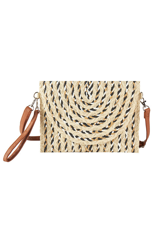 Multi Color Straw Summer Clutch Crossbody Bag combines vibrant hues with lightweight straw material, offering both style and practicality for warm-weather outings. Its compact design ensures easy carrying, while the crossbody strap provides hands-free convenience. Ideal for casual summer events, this bag adds a pop of color and a natural texture to your ensemble, enhancing your look with effortless sophistication. 