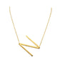 Gold N Monogram Metal Pendant Necklace. Beautifully crafted design adds a gorgeous glow to any outfit. Jewelry that fits your lifestyle! Perfect Birthday Gift, Anniversary Gift, Mother's Day Gift, Anniversary Gift, Graduation Gift, Prom Jewelry, Just Because Gift, Thank you Gift.