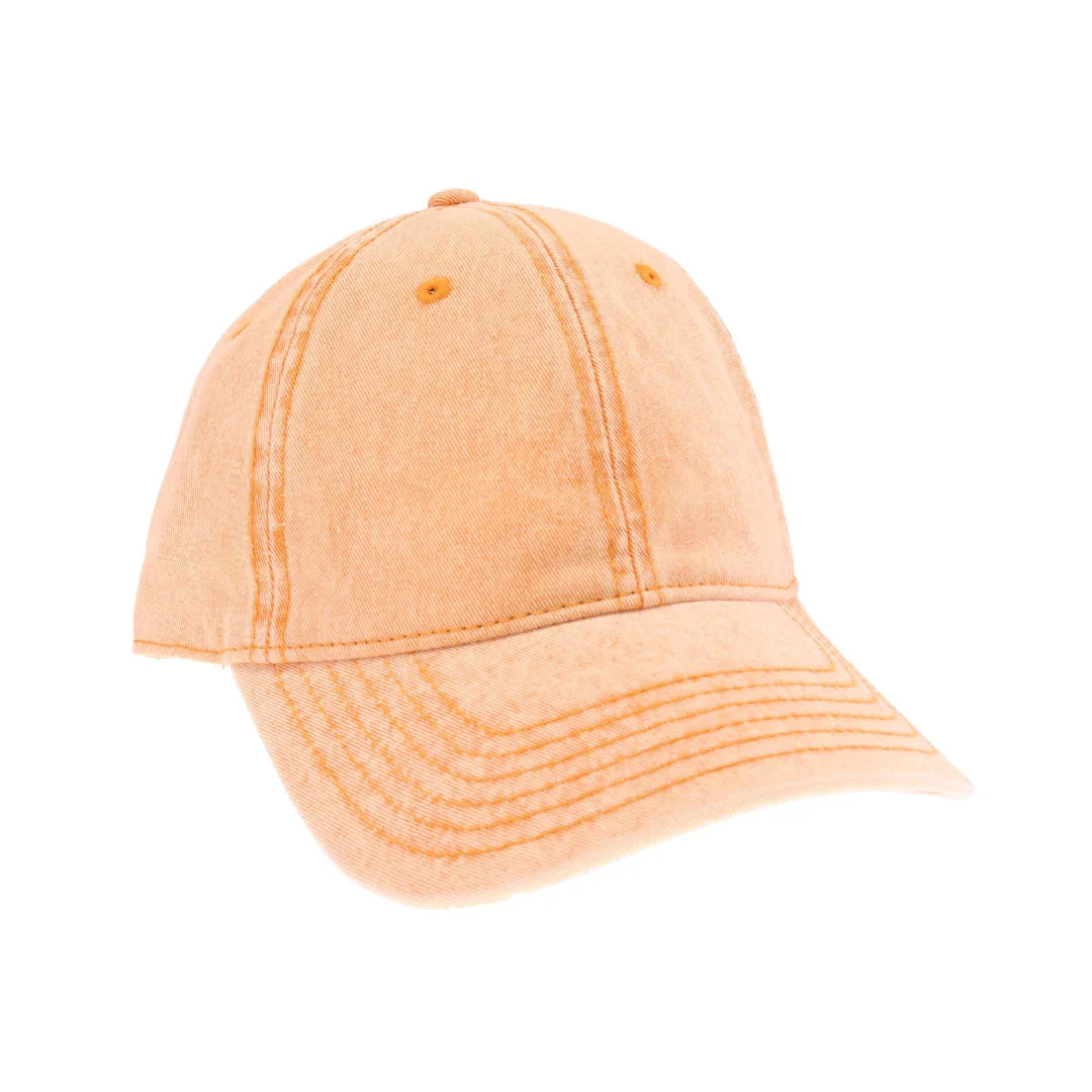 Orange  C.C Plain Acid Wash Cotton Baseball Cap is the perfect choice for a fashionable and comfortable headwear option. Made with high-quality cotton, this cap features a unique acid wash design that adds a touch of style to any outfit. Expertly crafted and designed, it offers both comfort and durability, making it an ideal accessory for any occasion.