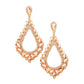 Peach Oversized Cut Out Style Cluster Vine Accented Teardrop Statement Dangle Evening Earrings Marquise Special Occasion Earrings; ideal for parties, weddings, graduation, prom, quinceanera, holidays, pair these stud back earrings with any ensemble for a polished look. These earrings pair perfectly with any ensemble from business casual, to night out on the town or a black tie party