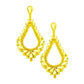 Yellow Oversized Cut Out Cluster Vine Teardrop Statement Evening Earrings; ideal for parties, weddings, graduation, prom, holidays, pair these exquisite crystal earrings with any ensemble for an elegant, poised look. Birthday Gift, Mother's Day Gift, Anniversary Gift, Quinceanera, Sweet 16, Bridesmaid, Bride, Milestone Gift