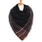 Classic Black Plaid Check Scarf Blanket Warm Black Plaid Check Scarf Plaid Wrap, accent your look with this soft, highly versatile plaid muffler. A rugged staple brings a classic look, adds a pop of color & completes your outfit, keeping you cozy & toasty. Perfect Gift Birthday, Holiday, Christmas, Anniversary, Valentine's Day