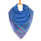 Classic Blue Plaid Check Scarf Blanket Warm Blue Plaid Check Scarf Plaid Wrap, accent your look with this soft, highly versatile plaid muffler. A rugged staple brings a classic look, adds a pop of color & completes your outfit, keeping you cozy & toasty. Perfect Gift Birthday, Holiday, Christmas, Anniversary, Valentine's Day