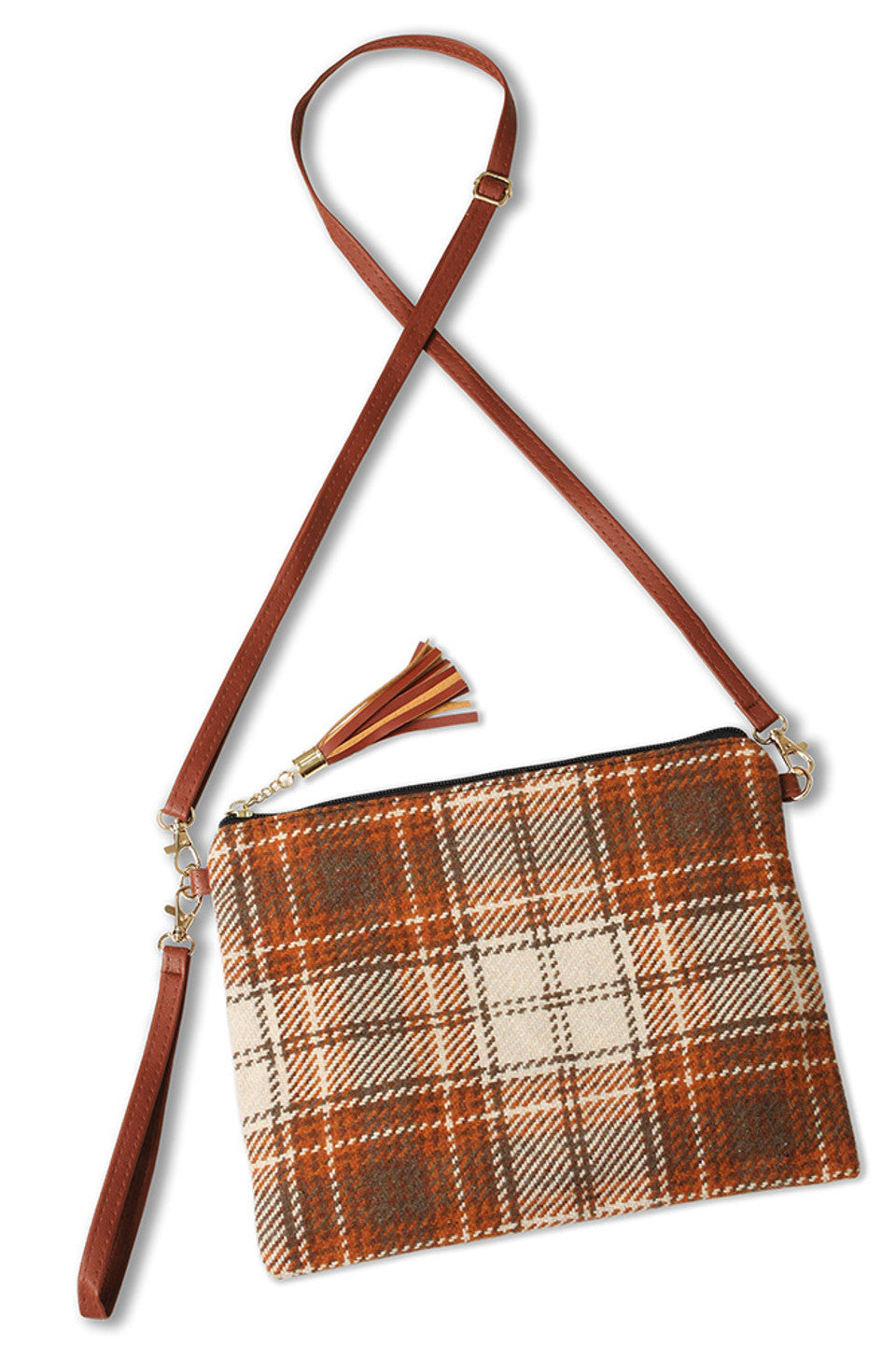 Plaid Pattern Crossbody Bag combines classic style with practical design, featuring a distinctive plaid print that adds sophistication to any look. Designed for convenience, it offers ample space for essentials while maintaining a compact profile. The adjustable strap provides customizable comfort for all-day wear, and durable construction ensures long-lasting performance. Ideal for those who appreciate timeless patterns paired with everyday functionality. 