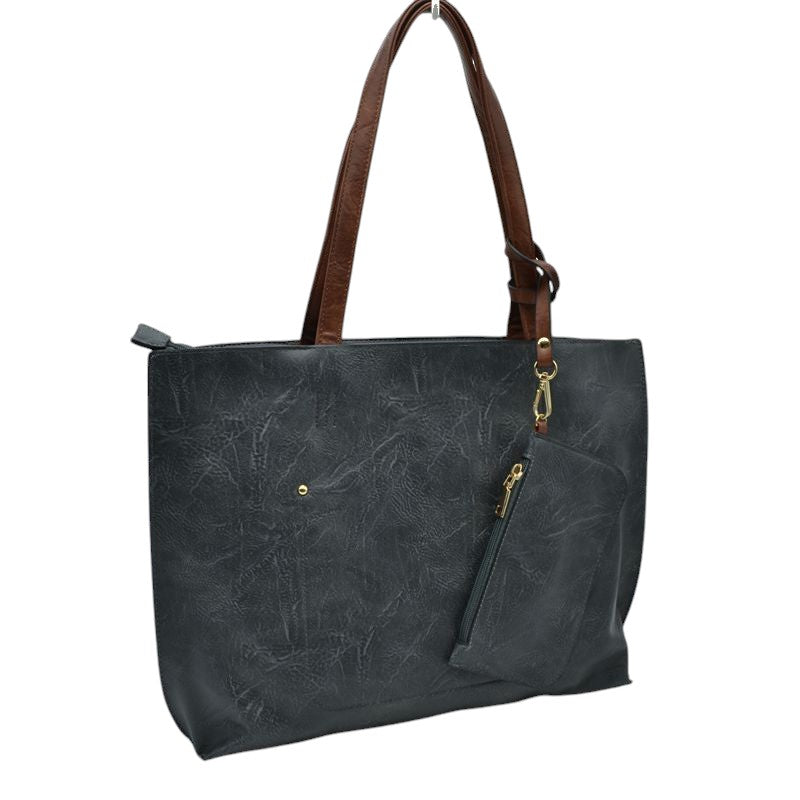 The Soft PU Vegan Leather 2 in-1 Tote Crossbody Handbag with Detachable Wristlet Coin Purse, Best Seller Tote, Handbag has plenty of room to fit all your items, available in a few colours. Handbag also comes with a removable insert bag that doubles as lining to the bag or can be removed and worn as a crossbody bag. This 2 in 1 tote bag is just what the boss lady needs