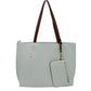 The Soft PU Vegan Leather 2 in-1 Tote Crossbody Handbag with Detachable Wristlet Coin Purse, Best Seller Tote, Handbag has plenty of room to fit all your items, available in a few colours. Handbag also comes with a removable insert bag that doubles as lining to the bag or can be removed and worn as a crossbody bag. This 2 in 1 tote bag is just what the boss lady needs