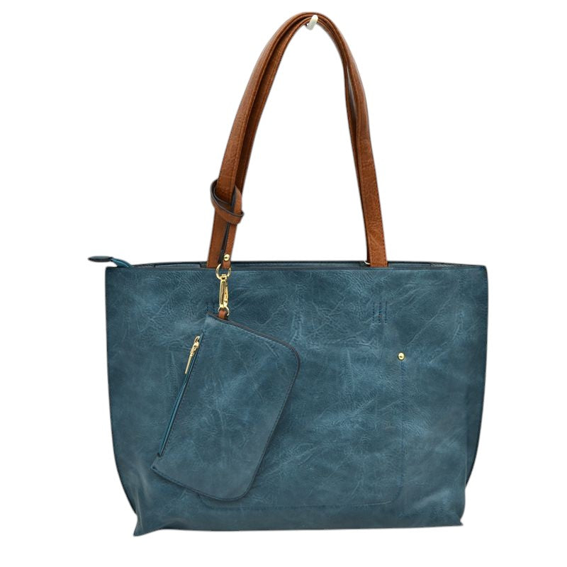The Soft PU Vegan Leather 2 in-1 Tote Crossbody Handbag with Detachable Wristlet Coin Purse, Best Seller Tote, Handbag has plenty of room to fit all your items, available in a few colours. Handbag also comes with a removable insert bag that doubles as lining to the bag or can be removed and worn as a crossbody bag. This 2 in 1 tote bag is just what the boss lady needs