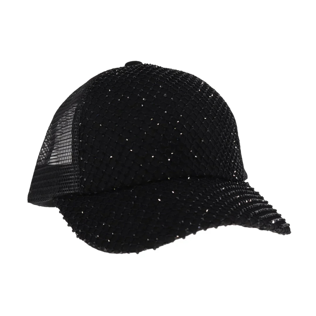 Black Rhinestone Adorned C.C Ball Cap offers a sophisticated blend of classic design and subtle sparkle. Expertly embellished with rhinestones, this cap enhances your look with refined elegance while maintaining everyday comfort and durability. Perfect for adding a polished touch to casual wear, it provides both style and sun protection in one versatile accessory.