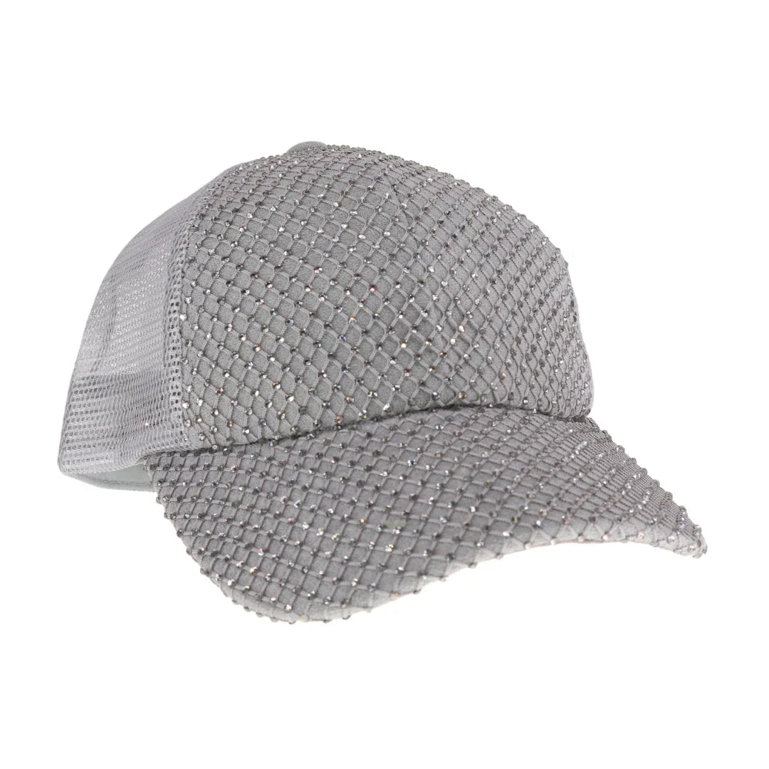 Grey Rhinestone Adorned C.C Ball Cap offers a sophisticated blend of classic design and subtle sparkle. Expertly embellished with rhinestones, this cap enhances your look with refined elegance while maintaining everyday comfort and durability. Perfect for adding a polished touch to casual wear, it provides both style and sun protection in one versatile accessory.