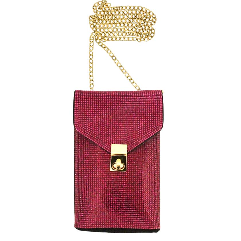Pink Crossbody Bag, Sparkling stones adorn sides of this lustrous style, adds a romantic & glamorous touch Great wedding, prom, sweet 16, Quincea√±era, hands-free dance the night away. Phone Bag to keep your phone at hand. Perfect Birthday Gift, Valentine's Day Gift, Anniversary Gift, Mother's Day Gift, Thank you Gift
