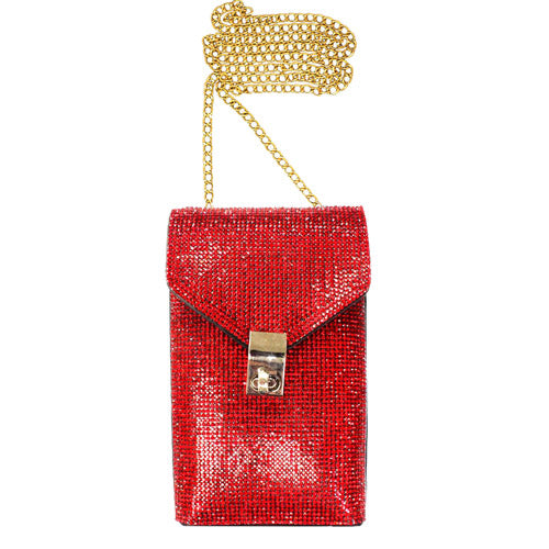 Red Crossbody Bag, Sparkling stones adorn sides of this lustrous style, adds a romantic & glamorous touch Great wedding, prom, sweet 16, Quincea√±era, hands-free dance the night away. Phone Bag to keep your phone at hand. Perfect Birthday Gift, Valentine's Day Gift, Anniversary Gift, Mother's Day Gift, Thank you Gift