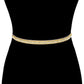 Gold Felt Back Rhinestone Ribbon Sash Crystal Bridal Wedding Belt Headband Tie, timeless selection, sparkling rhinestone crystal Bridal Belt Sash, is exceptionally elegant, adding an exquisite detail to your wedding dress. Tie on your hair for a glamorous, beautiful headband elevating your hairdo on your super special day.