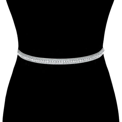 Silver Felt Back Rhinestone Ribbon Sash Crystal Bridal Wedding Belt Headband Tie, timeless selection, sparkling rhinestone crystal Bridal Belt Sash, is exceptionally elegant, adding an exquisite detail to your wedding dress. Tie on your hair for a glamorous, beautiful headband elevating your hairdo on your super special day.