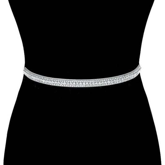 Silver Felt Back Rhinestone Ribbon Sash Crystal Bridal Wedding Belt Headband Tie, timeless selection, sparkling rhinestone crystal Bridal Belt Sash, is exceptionally elegant, adding an exquisite detail to your wedding dress. Tie on your hair for a glamorous, beautiful headband elevating your hairdo on your super special day.