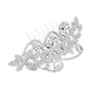 Silver Round Stone Accented Rhinestone Wedding Bridal Hair Comb. Perfect for adding just the right amount of shimmer & shine, will add a touch of class, beauty and style to your wedding, prom, special events, embellished glass crystal to keep your hair sparkling all day & all night long.